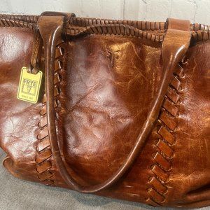 Frye Bohemian Large Caramel Cognac Leather Tote Purse